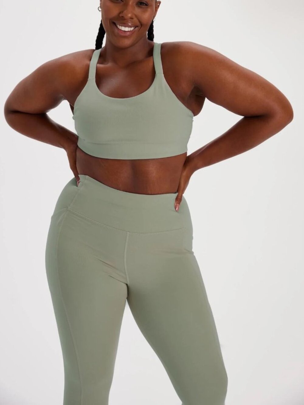 Girlfriend Collective Compression Pocket Legging - Large, Agave